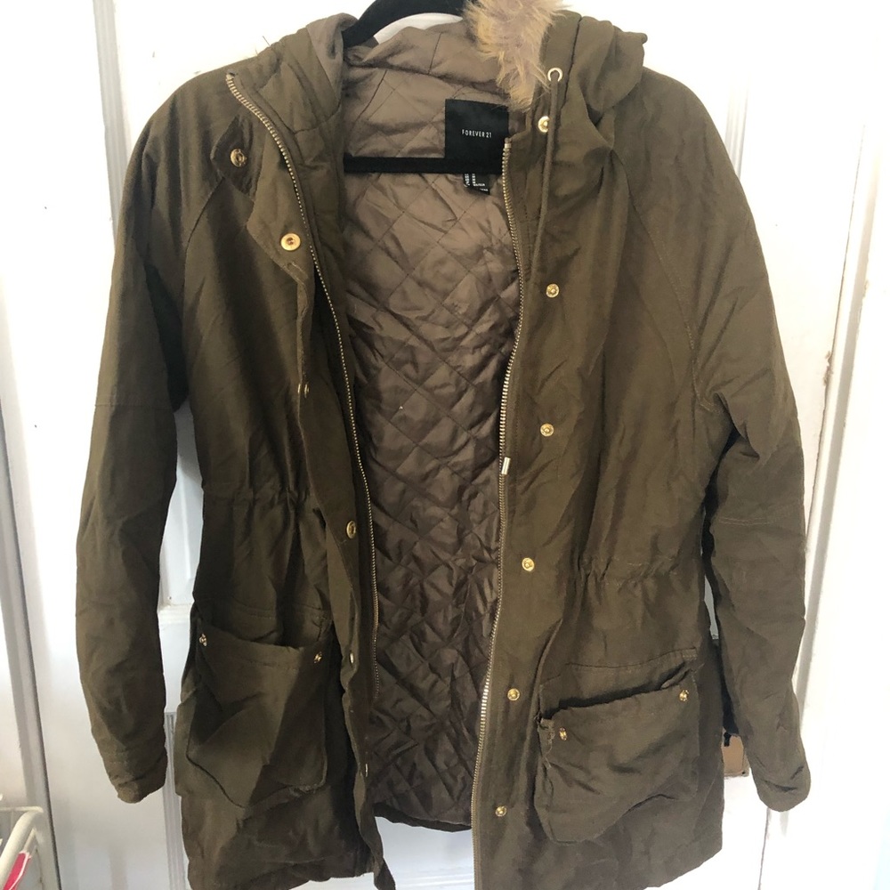 Army green winter jacket